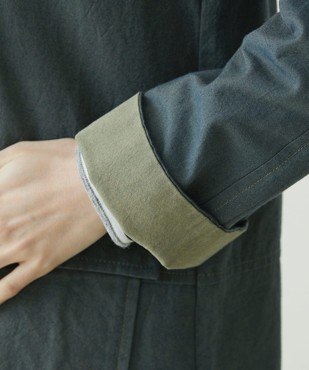 NHUET01490 GIANNI LO GIUDICE(小さいサイズ)(メゾン ドゥ サンク) [洗える]リバーコットンツイルフーディーコート ベージュ系