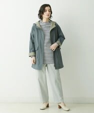NHUET01490 GIANNI LO GIUDICE(小さいサイズ)(メゾン ドゥ サンク) [洗える]リバーコットンツイルフーディーコート ベージュ系
