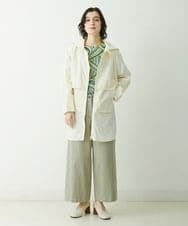 NHUET05390 GIANNI LO GIUDICE(小さいサイズ)(メゾン ドゥ サンク) ハイストレッチナイロンコート アイボリー