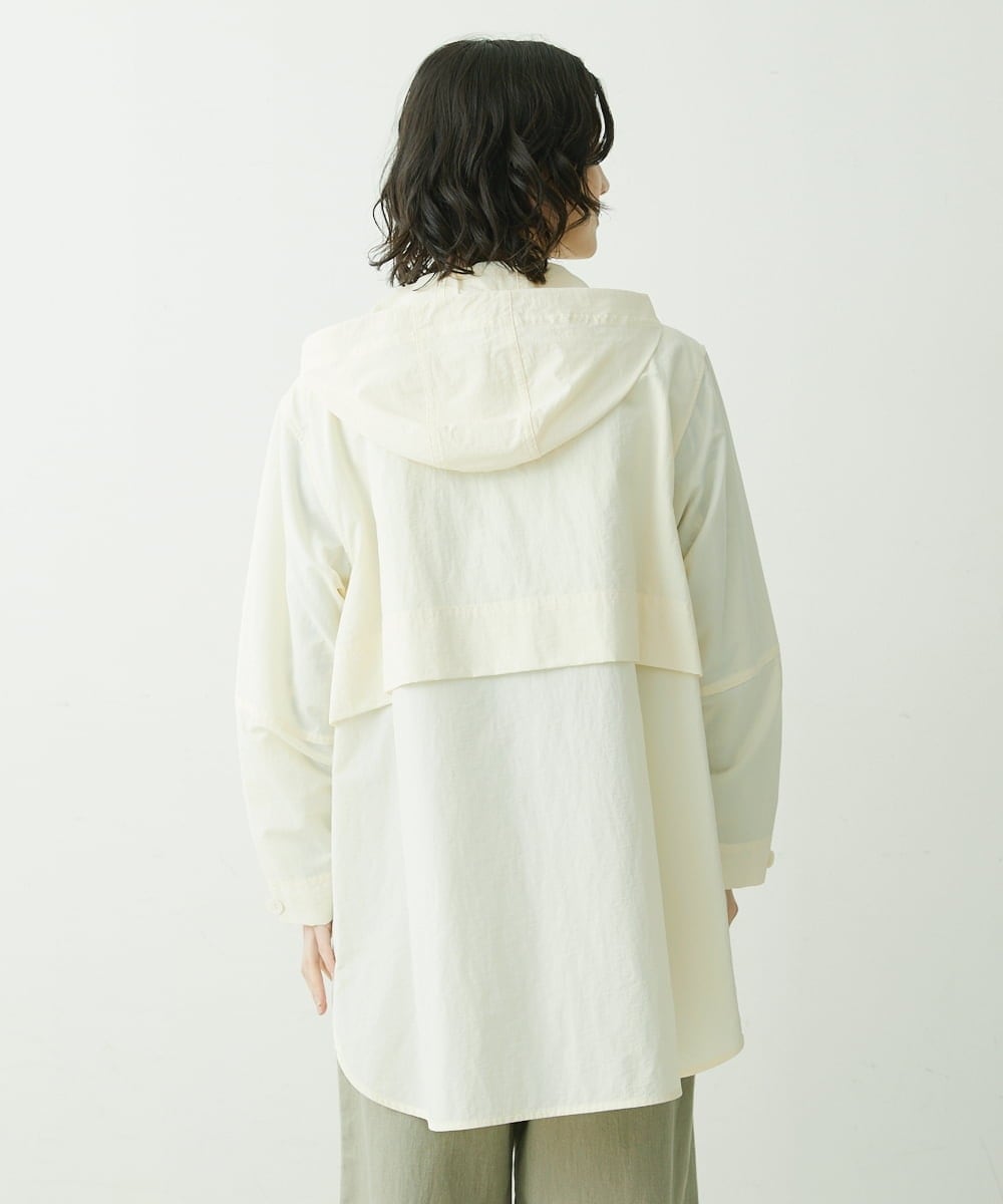 NHUET05390 GIANNI LO GIUDICE(小さいサイズ)(メゾン ドゥ サンク) ハイストレッチナイロンコート アイボリー