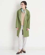 NHUET22360 GIANNI LO GIUDICE(小さいサイズ)(メゾン ドゥ サンク) [洗える]タイプライターベルテッドライトコート ライトブルー