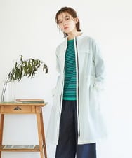 NHUGF37450 GIANNI LO GIUDICE(小さいサイズ)(メゾン ドゥ サンク) ナイロンストレッチタフタコート グリーン