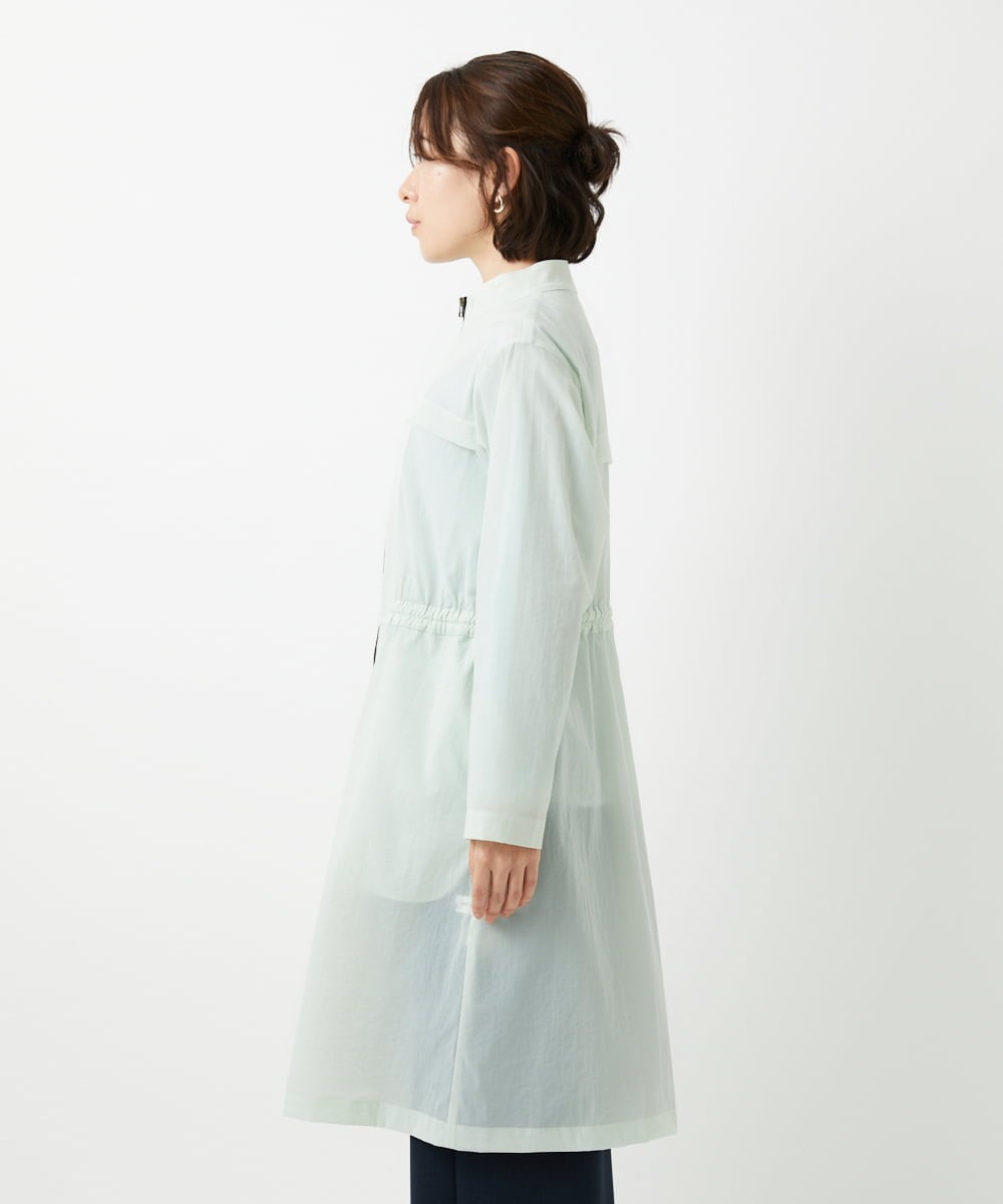 NHUGF37450 GIANNI LO GIUDICE(小さいサイズ)(メゾン ドゥ サンク) ナイロンストレッチタフタコート グリーン