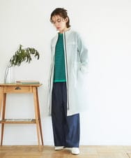 NHUGF37450 GIANNI LO GIUDICE(小さいサイズ)(メゾン ドゥ サンク) ナイロンストレッチタフタコート グリーン