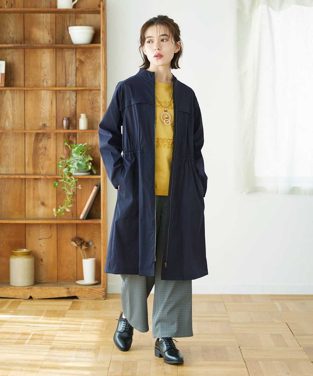 NHUGF37450 GIANNI LO GIUDICE(小さいサイズ)(メゾン ドゥ サンク) ナイロンストレッチタフタコート グリーン