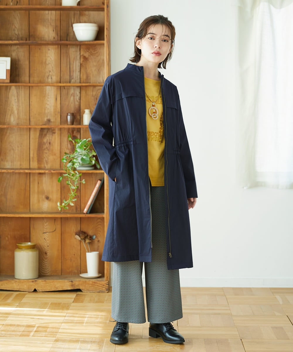 NHUGF37450 GIANNI LO GIUDICE(小さいサイズ)(メゾン ドゥ サンク) ナイロンストレッチタフタコート グリーン