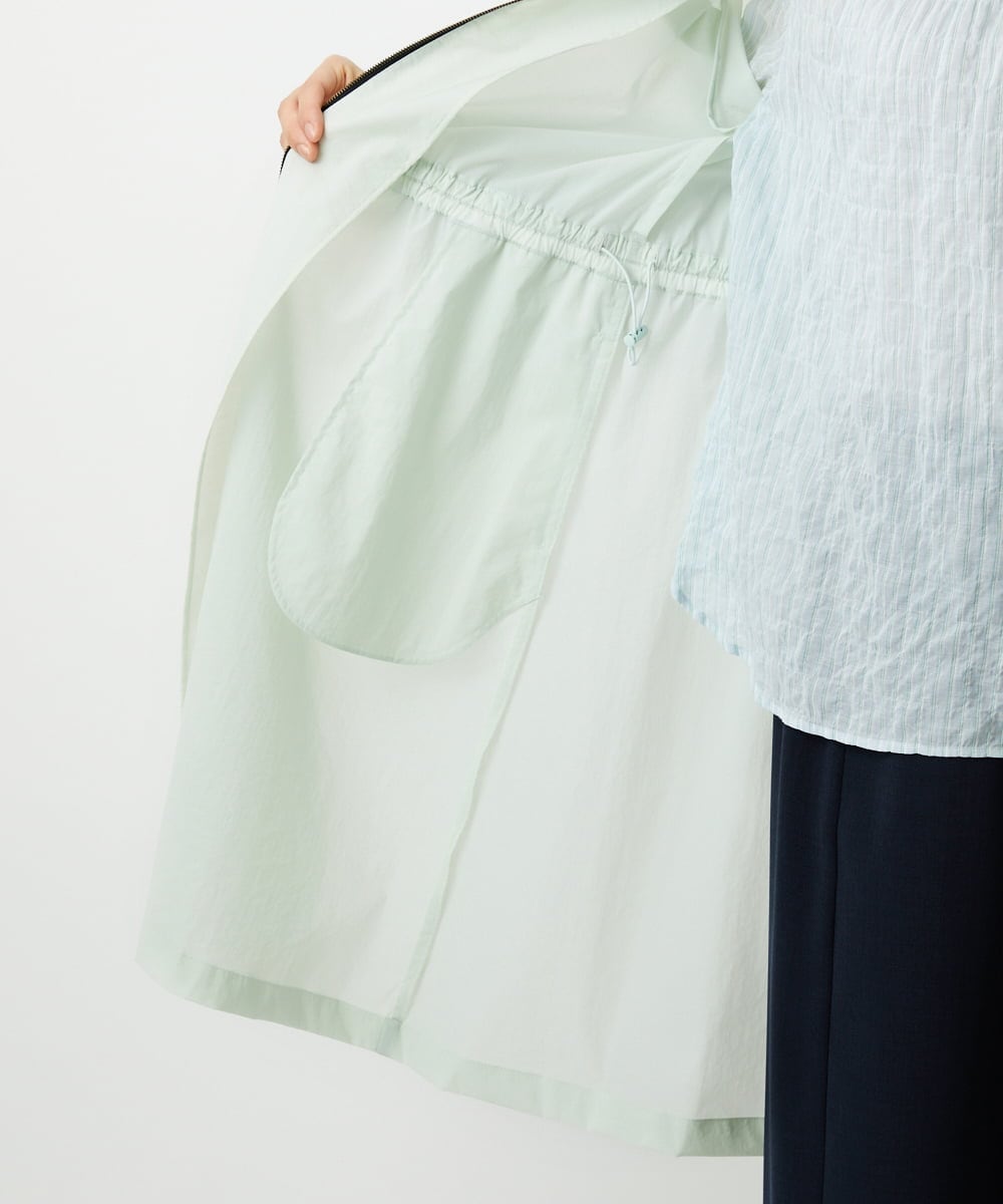 NHUGF37450 GIANNI LO GIUDICE(小さいサイズ)(メゾン ドゥ サンク) ナイロンストレッチタフタコート グリーン