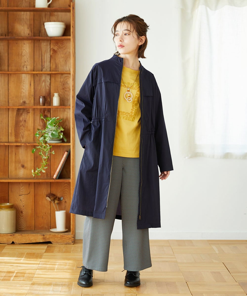 NHUGF37450 GIANNI LO GIUDICE(小さいサイズ)(メゾン ドゥ サンク) ナイロンストレッチタフタコート グリーン