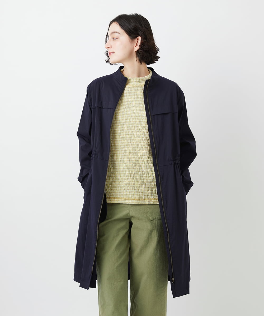 NHUGF37450 GIANNI LO GIUDICE(小さいサイズ)(メゾン ドゥ サンク) ナイロンストレッチタフタコート グリーン