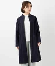 NHUGF37450 GIANNI LO GIUDICE(小さいサイズ)(メゾン ドゥ サンク) ナイロンストレッチタフタロングコート グリーン