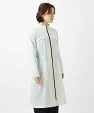 NHUGF37450 GIANNI LO GIUDICE(小さいサイズ)(メゾン ドゥ サンク) ナイロンストレッチタフタロングコート グリーン