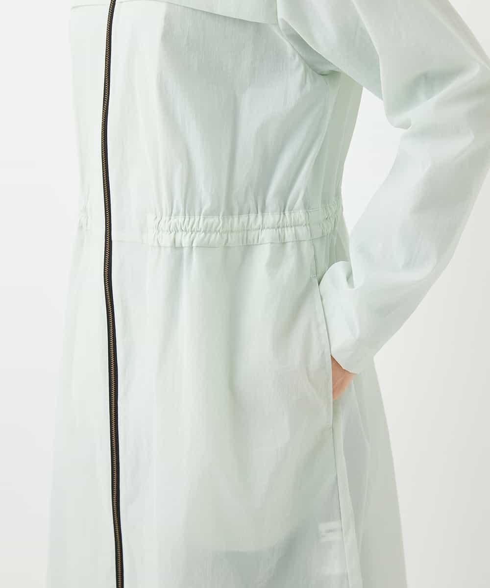 NHUGF37450 GIANNI LO GIUDICE(小さいサイズ)(メゾン ドゥ サンク) ナイロンストレッチタフタロングコート グリーン