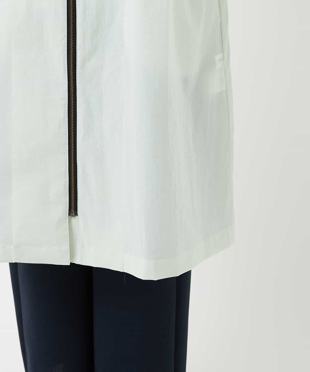 NHUGF37450 GIANNI LO GIUDICE(小さいサイズ)(メゾン ドゥ サンク) ナイロンストレッチタフタロングコート グリーン