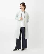 NHUGF37450 GIANNI LO GIUDICE(小さいサイズ)(メゾン ドゥ サンク) ナイロンストレッチタフタロングコート グリーン