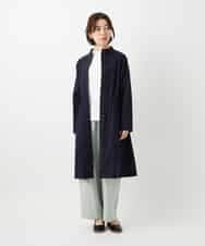 NHUGF37450 GIANNI LO GIUDICE(小さいサイズ)(メゾン ドゥ サンク) ナイロンストレッチタフタロングコート グリーン