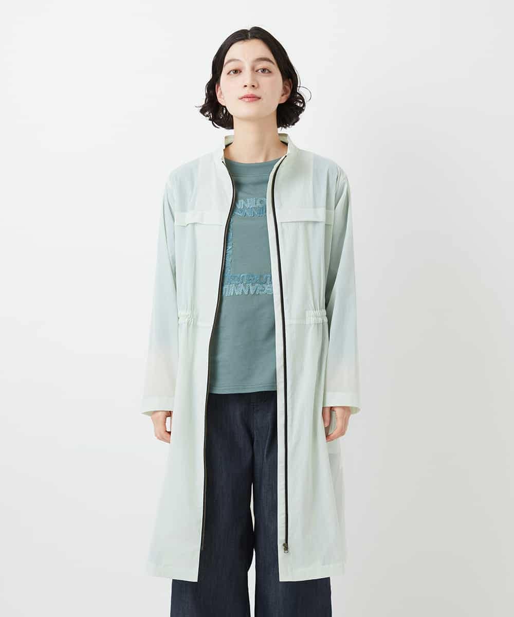 NHUGF37450 GIANNI LO GIUDICE(小さいサイズ)(メゾン ドゥ サンク) ナイロンストレッチタフタコート グリーン