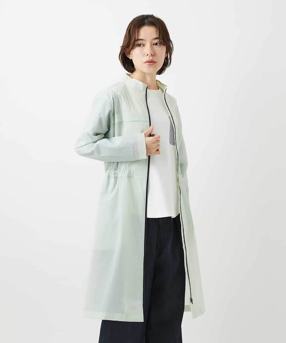 NHUGF37450 GIANNI LO GIUDICE(小さいサイズ)(メゾン ドゥ サンク) ナイロンストレッチタフタコート グリーン