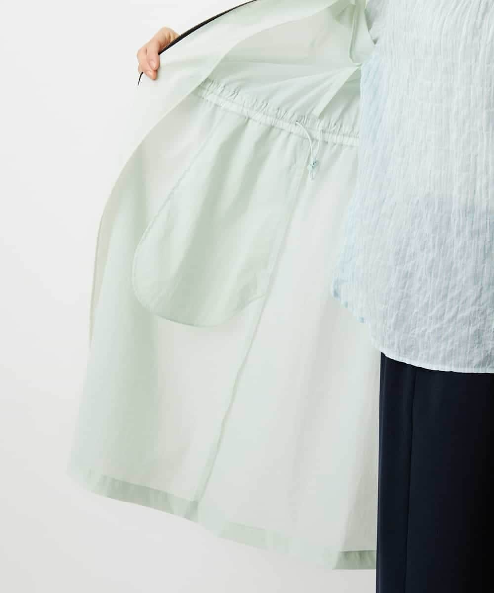 NHUGF37450 GIANNI LO GIUDICE(小さいサイズ)(メゾン ドゥ サンク) ナイロンストレッチタフタコート グリーン