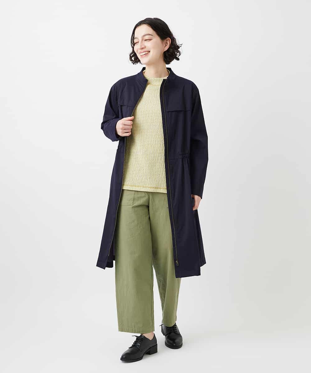 NHUGF37450 GIANNI LO GIUDICE(小さいサイズ)(メゾン ドゥ サンク) ナイロンストレッチタフタコート グリーン