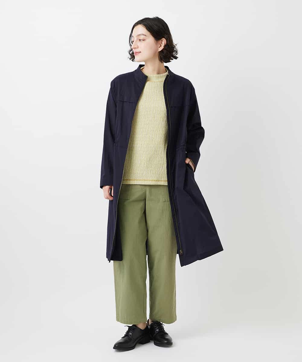 NHUGF37450 GIANNI LO GIUDICE(小さいサイズ)(メゾン ドゥ サンク) ナイロンストレッチタフタコート グリーン