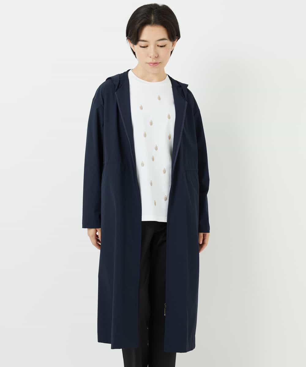 NHUHC90390 GIANNI LO GIUDICE(小さいサイズ)(メゾン ドゥ サンク) [撥水加工]ナイロンリぺレントロングコート カーキ