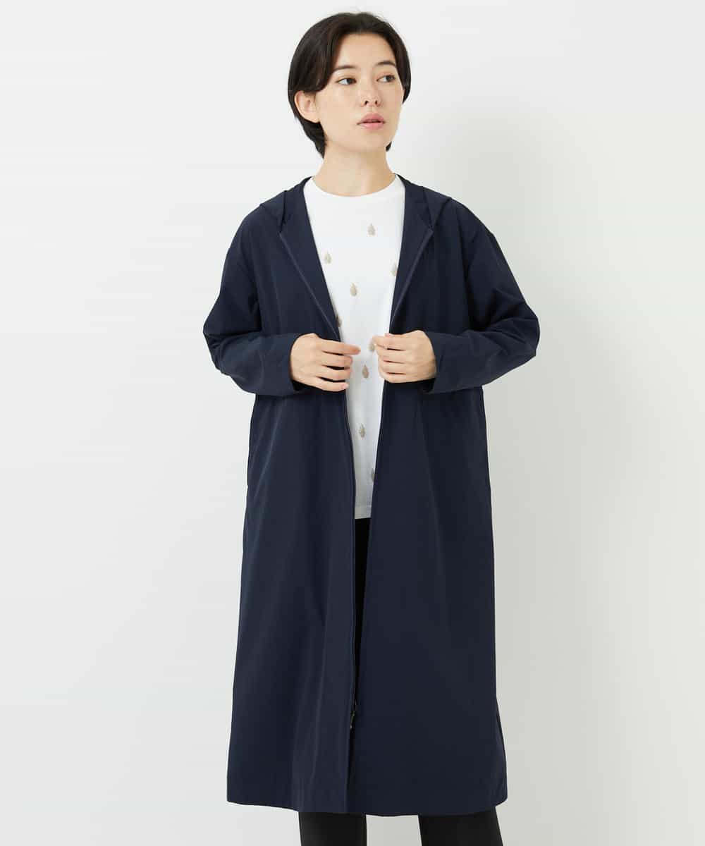NHUHC90390 GIANNI LO GIUDICE(小さいサイズ)(メゾン ドゥ サンク) [撥水加工]ナイロンリぺレントロングコート カーキ