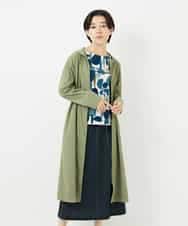 NHUHC90390 GIANNI LO GIUDICE(小さいサイズ)(メゾン ドゥ サンク) [撥水加工]ナイロンリぺレントロングコート カーキ