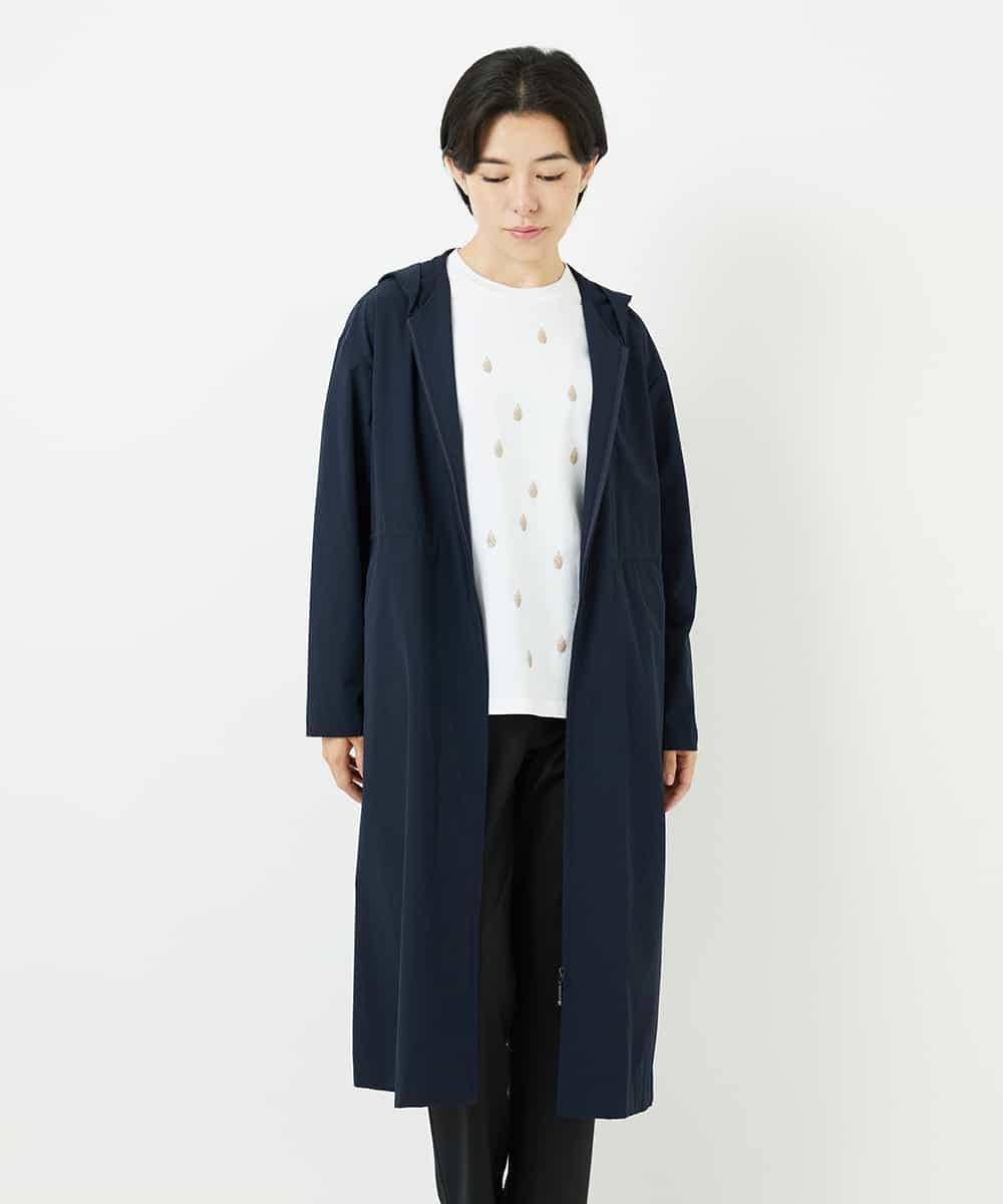 NHUHC90390 GIANNI LO GIUDICE(小さいサイズ)(メゾン ドゥ サンク) [撥水加工]ナイロンリぺレントロングコート カーキ