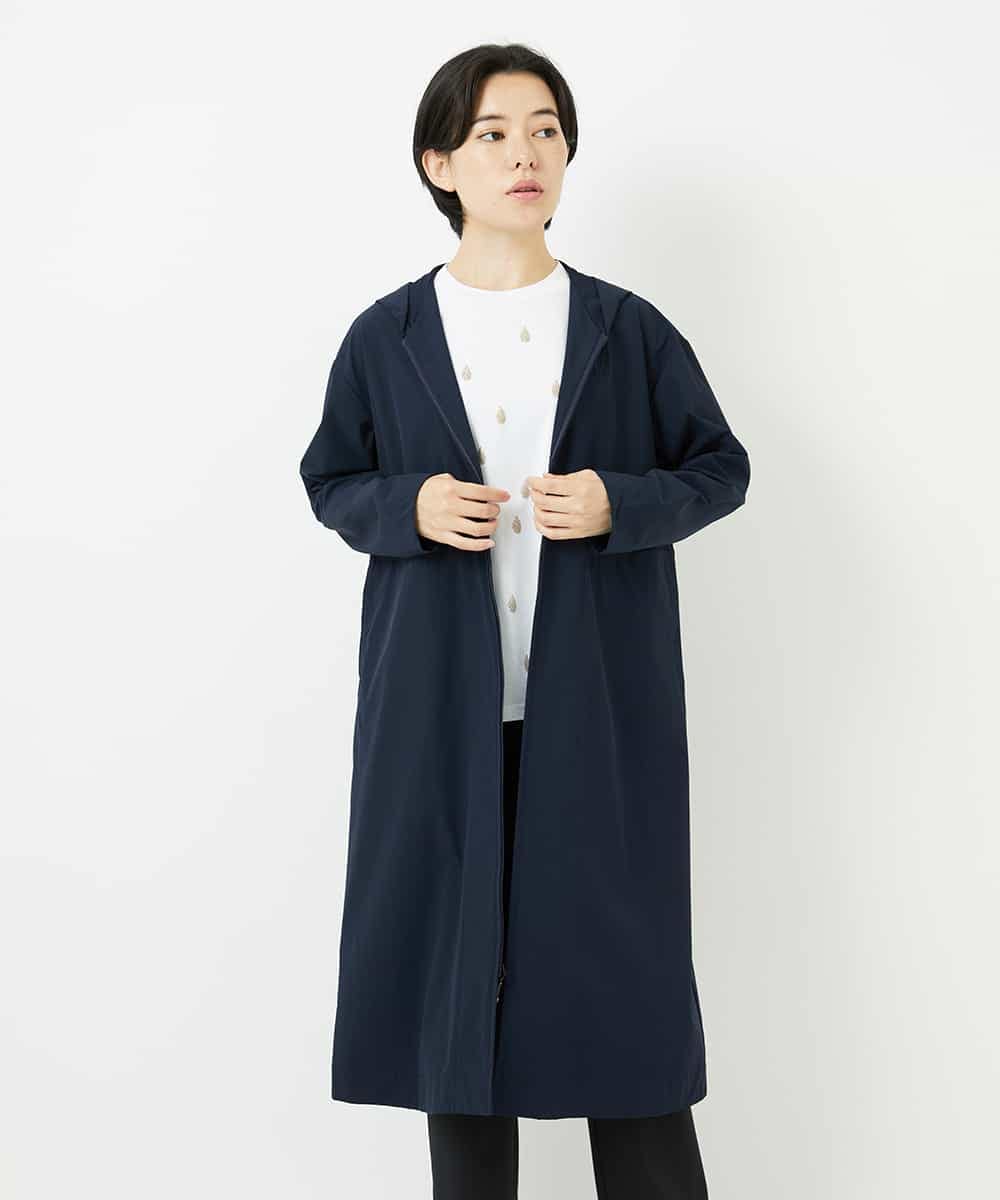 NHUHC90390 GIANNI LO GIUDICE(小さいサイズ)(メゾン ドゥ サンク) [撥水加工]ナイロンリぺレントロングコート カーキ
