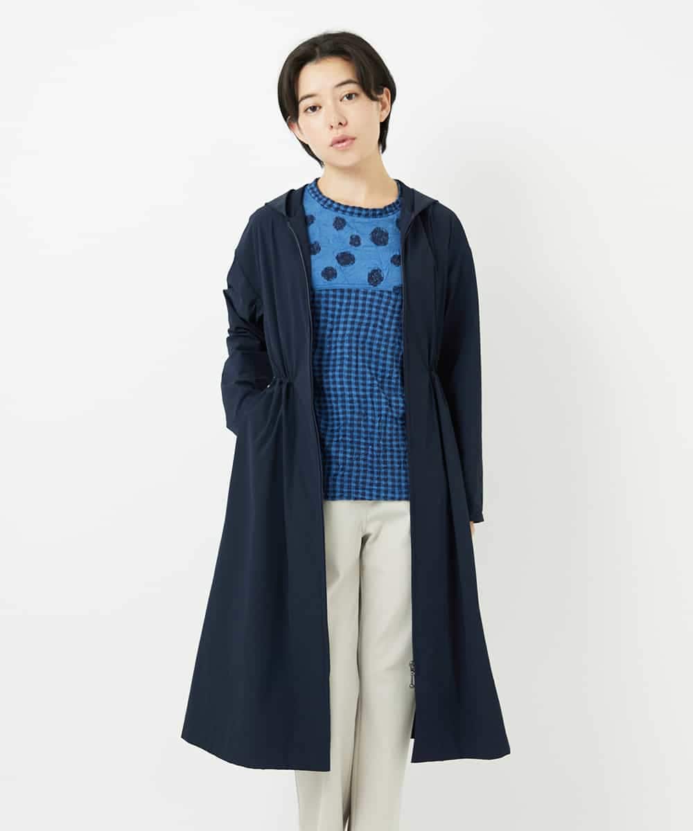 NHUHC90390 GIANNI LO GIUDICE(小さいサイズ)(メゾン ドゥ サンク) [撥水加工]ナイロンリぺレントロングコート カーキ