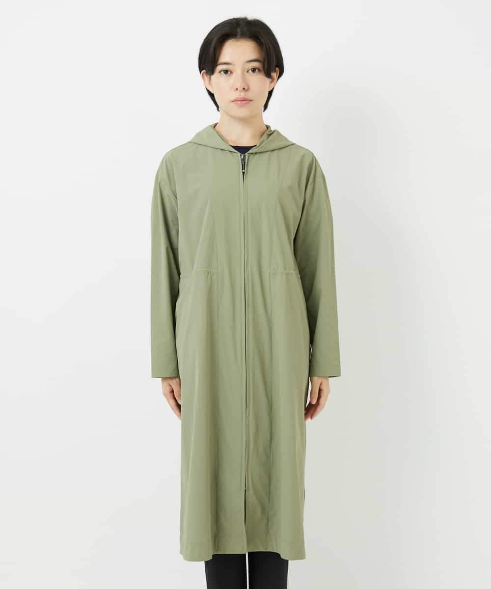 NHUHC90390 GIANNI LO GIUDICE(小さいサイズ)(メゾン ドゥ サンク) [撥水加工]ナイロンリぺレントロングコート カーキ