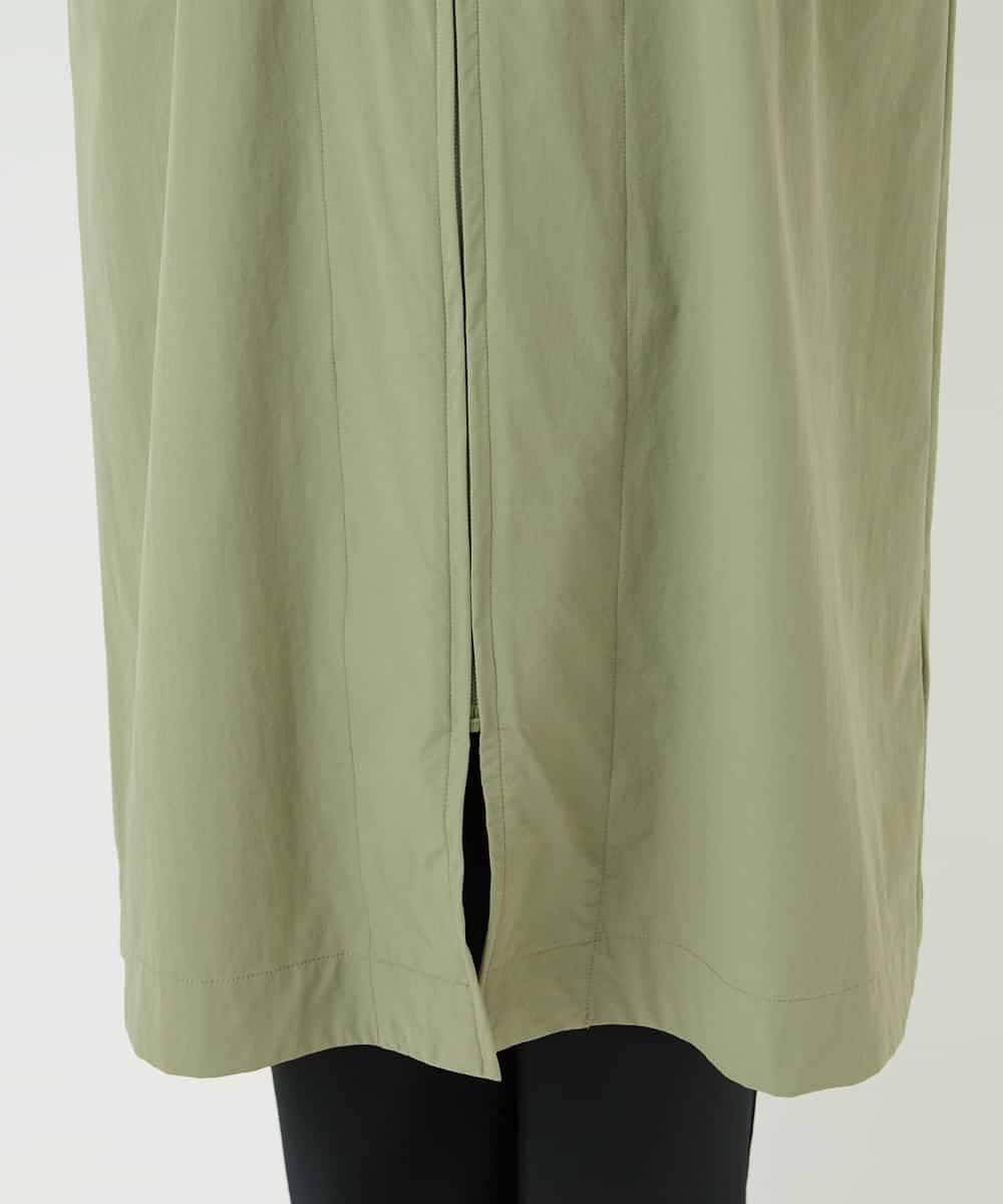 NHUHC90390 GIANNI LO GIUDICE(小さいサイズ)(メゾン ドゥ サンク) [撥水加工]ナイロンリぺレントロングコート カーキ
