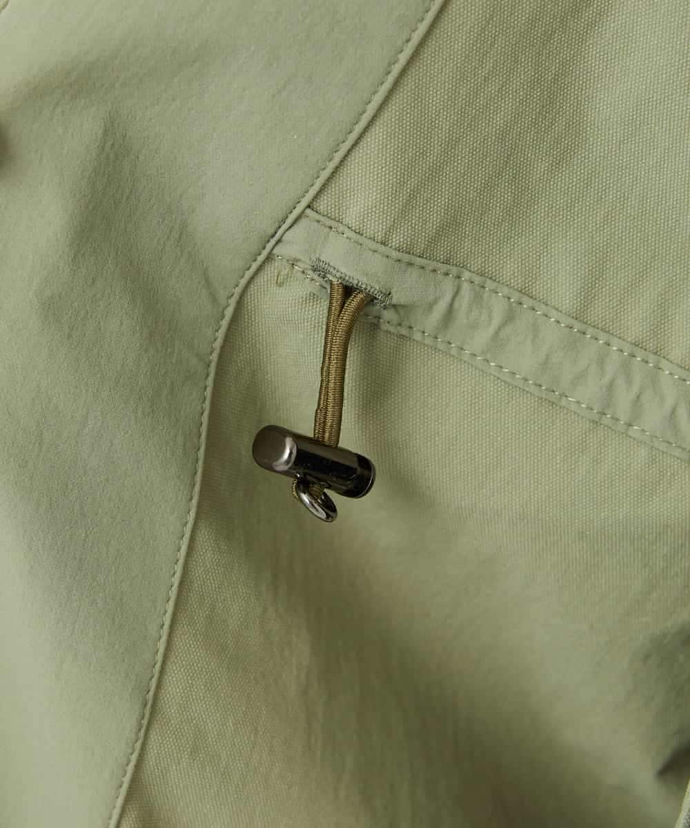 NHUHC90390 GIANNI LO GIUDICE(小さいサイズ)(メゾン ドゥ サンク) [撥水加工]ナイロンリぺレントロングコート カーキ