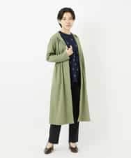 NHUHC90390 GIANNI LO GIUDICE(小さいサイズ)(メゾン ドゥ サンク) [撥水加工]ナイロンリぺレントロングコート カーキ