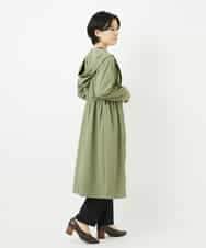 NHUHC90390 GIANNI LO GIUDICE(小さいサイズ)(メゾン ドゥ サンク) [撥水加工]ナイロンリぺレントロングコート カーキ
