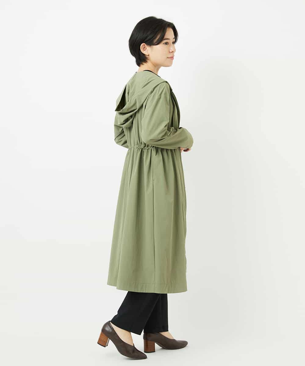 NHUHC90390 GIANNI LO GIUDICE(小さいサイズ)(メゾン ドゥ サンク) [撥水加工]ナイロンリぺレントロングコート カーキ