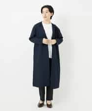 NHUHC90390 GIANNI LO GIUDICE(小さいサイズ)(メゾン ドゥ サンク) [撥水加工]ナイロンリぺレントロングコート カーキ
