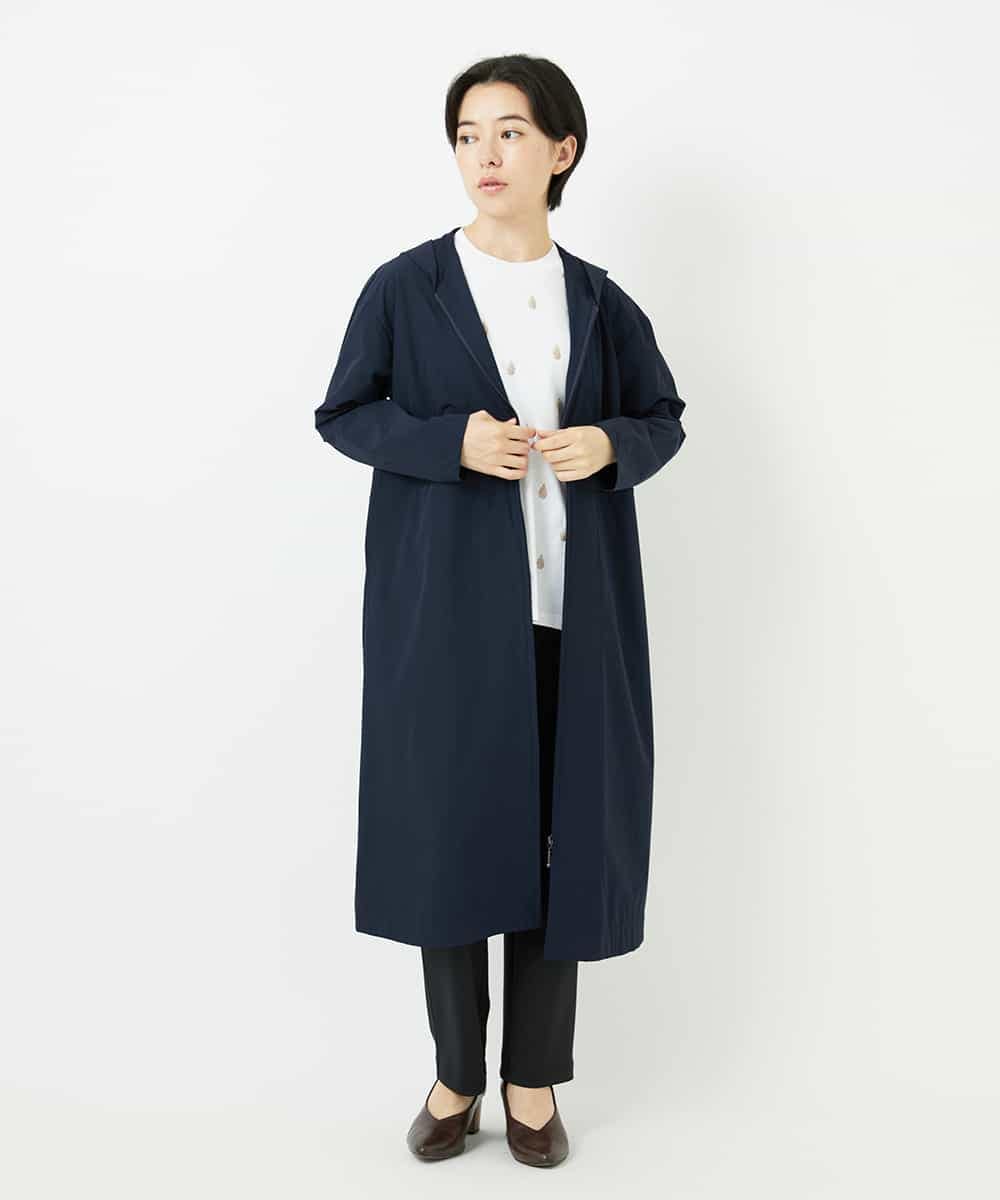 NHUHC90390 GIANNI LO GIUDICE(小さいサイズ)(メゾン ドゥ サンク) [撥水加工]ナイロンリぺレントロングコート カーキ
