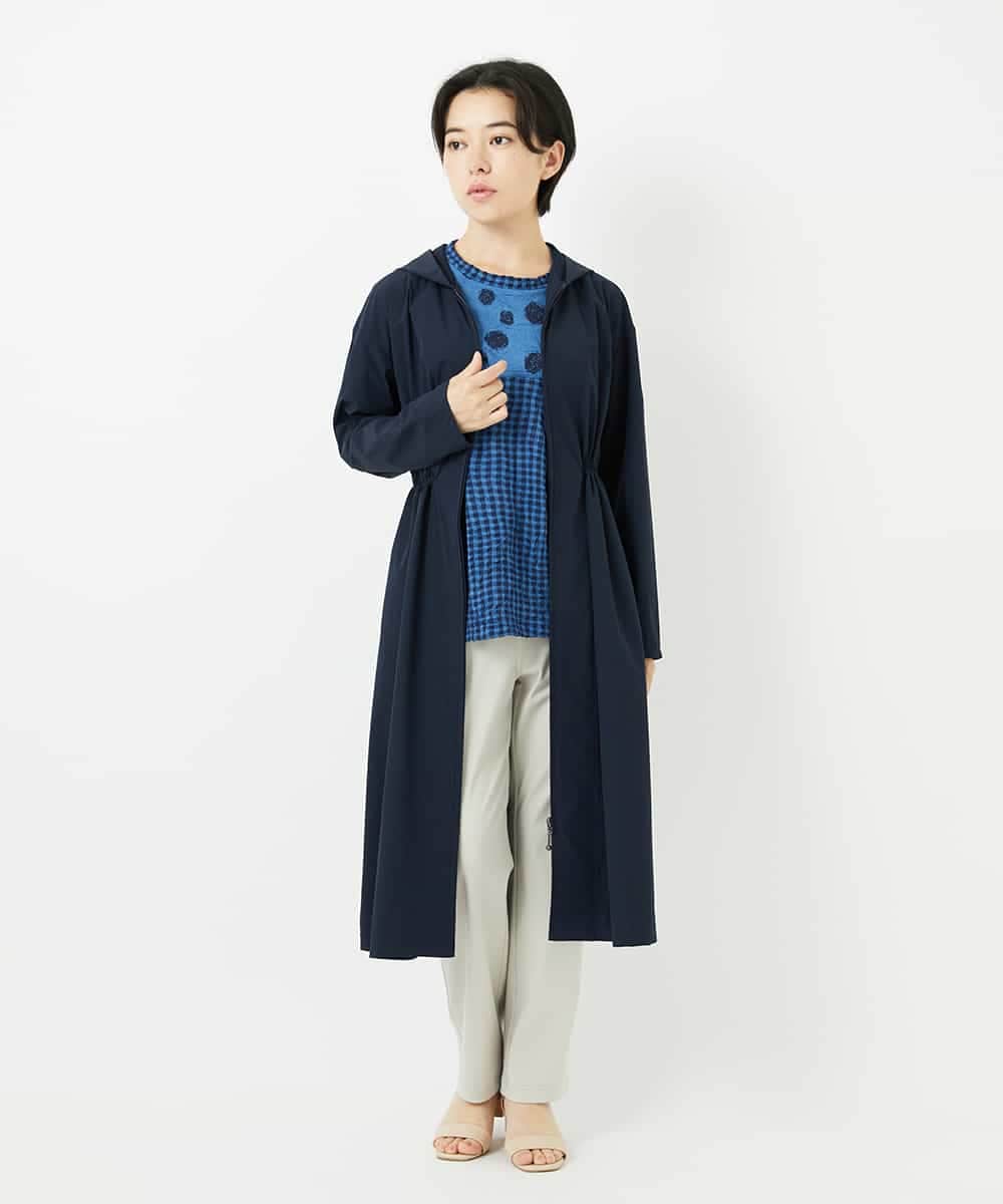 NHUHC90390 GIANNI LO GIUDICE(小さいサイズ)(メゾン ドゥ サンク) [撥水加工]ナイロンリぺレントロングコート カーキ