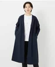 NHUHC90390 GIANNI LO GIUDICE(小さいサイズ)(メゾン ドゥ サンク) [撥水加工]ナイロンリぺレントロングコート ネイビー