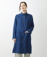 NHUJS14450 GIANNI LO GIUDICE(小さいサイズ)(メゾン ドゥ サンク) 二重織ガーゼデニムライトコート ネイビー