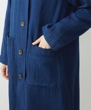 NHUJS14450 GIANNI LO GIUDICE(小さいサイズ)(メゾン ドゥ サンク) 二重織ガーゼデニムライトコート ネイビー