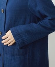 NHUJS14450 GIANNI LO GIUDICE(小さいサイズ)(メゾン ドゥ サンク) 二重織ガーゼデニムライトコート ネイビー