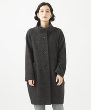 NHVAB23900 GIANNI LO GIUDICE(小さいサイズ)(メゾン ドゥ サンク) [日本製]ITALYミックスツイードロングコート ブラウン系