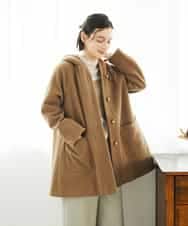 NHVAE32590 GIANNI LO GIUDICE(小さいサイズ)(メゾン ドゥ サンク) ウールモッサフーディーコート ベージュ