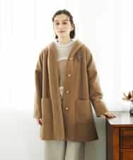 NHVAE32590 GIANNI LO GIUDICE(小さいサイズ)(メゾン ドゥ サンク) ウールモッサフーディーコート ベージュ