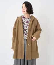 NHVAE32590 GIANNI LO GIUDICE(小さいサイズ)(メゾン ドゥ サンク) ウールモッサフーディーコート ベージュ