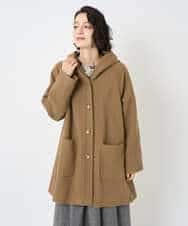 NHVAE32590 GIANNI LO GIUDICE(小さいサイズ)(メゾン ドゥ サンク) ウールモッサフーディーコート ベージュ