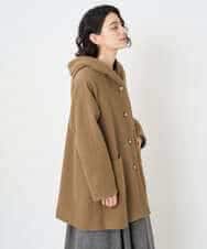 NHVAE32590 GIANNI LO GIUDICE(小さいサイズ)(メゾン ドゥ サンク) ウールモッサフーディーコート ベージュ