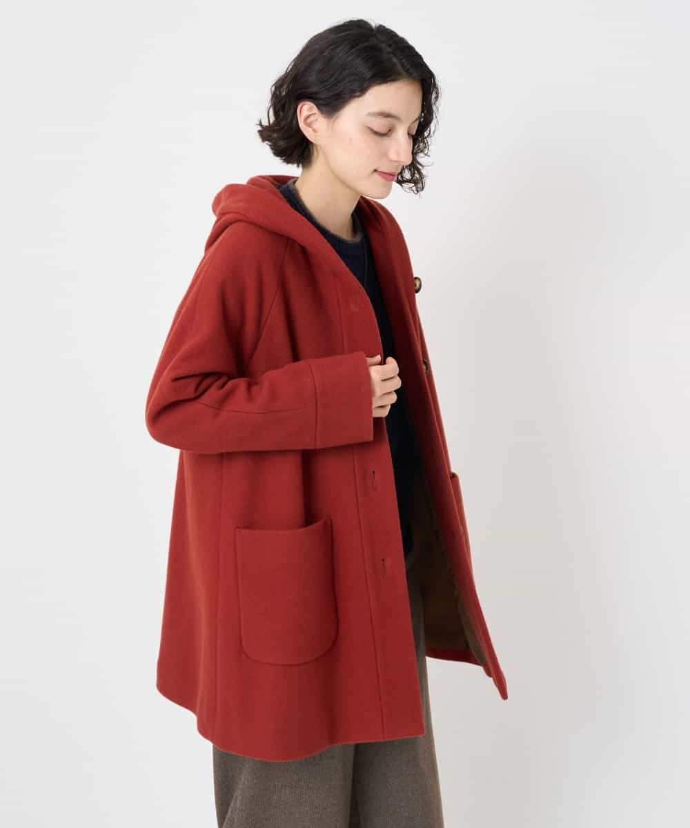 NHVAE32590 GIANNI LO GIUDICE(小さいサイズ)(メゾン ドゥ サンク) ウールモッサフーディーコート ベージュ